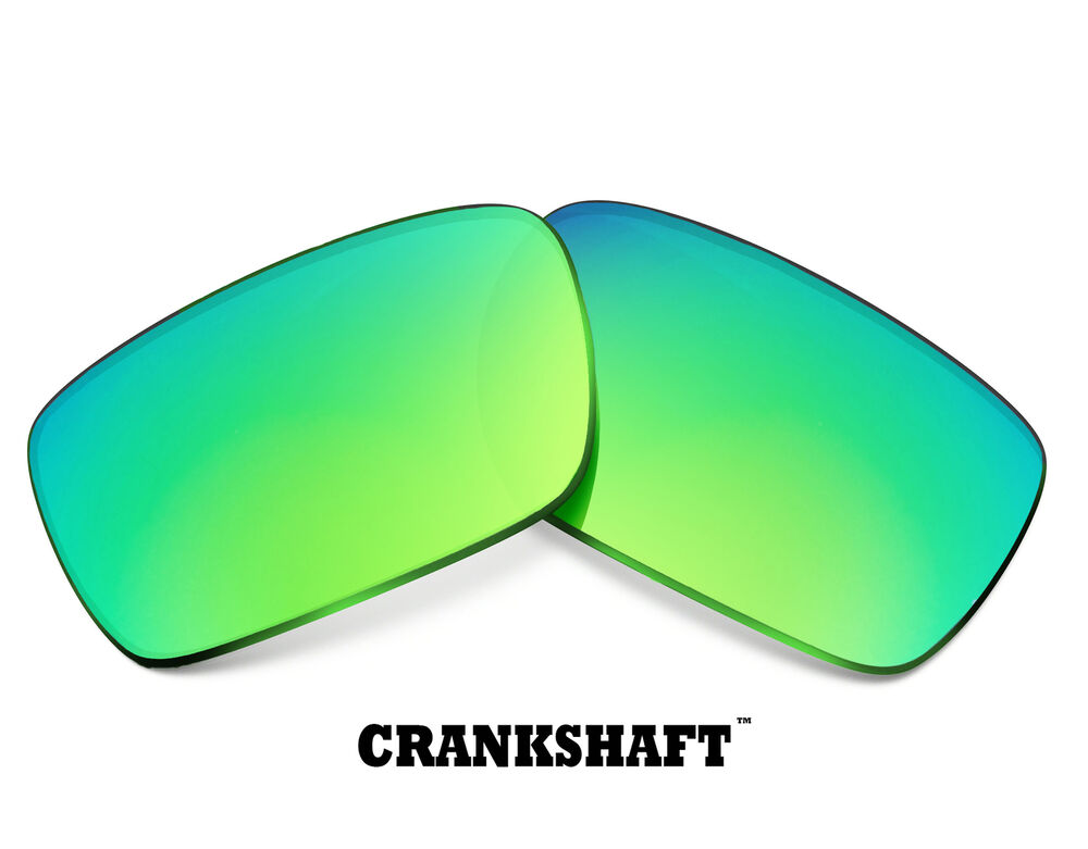 LenSwitch Replacement Lenses for Oakley Crankshaft Sunglasses Green Mirror