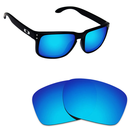Hawkry Polycarbonate Replacement Lenses for-Oakley Holbrook Sunglass - Ice Blue