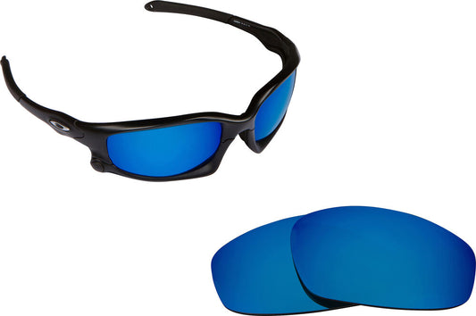 LenSwitch Polarized Replacement Lenses for Oakley Wind Jacket Sunglasses Blue
