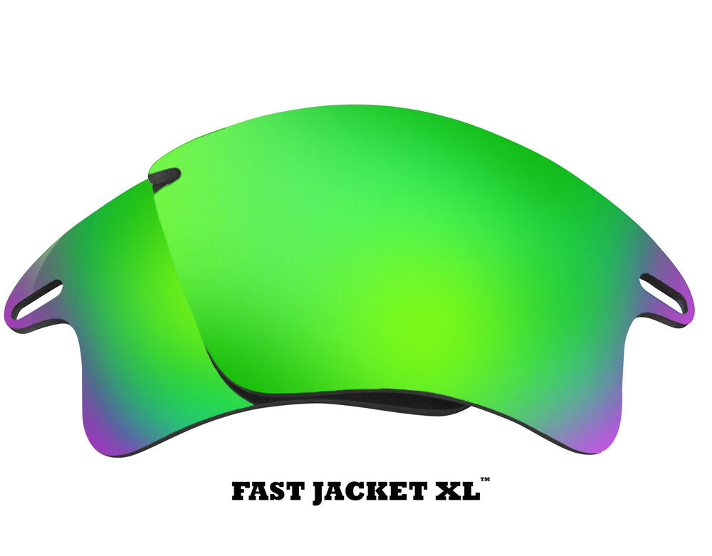 LenSwitch Polarized Replacement Lenses for Oakley Fast Jacket XL Sunglass Green