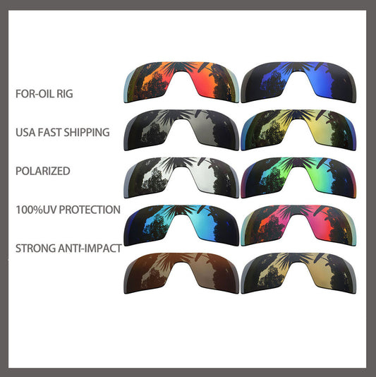 Replacement Polarized Lenses for-Oakley Oil Rig Sunglasses OO9101 Anti Scratch
