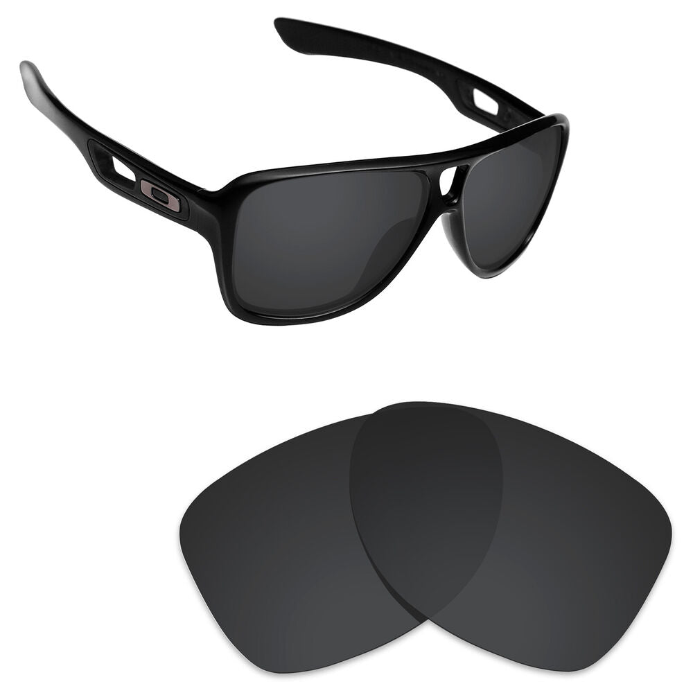 Hawkry Polycarbonate Replacement Lenses for-Oakley Dispatch 2-Stealth Black