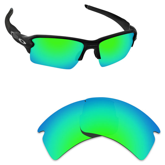 Hawkry Polarized Replacement Lenses for-Oakley Flak 2.0 XL Emerald Green