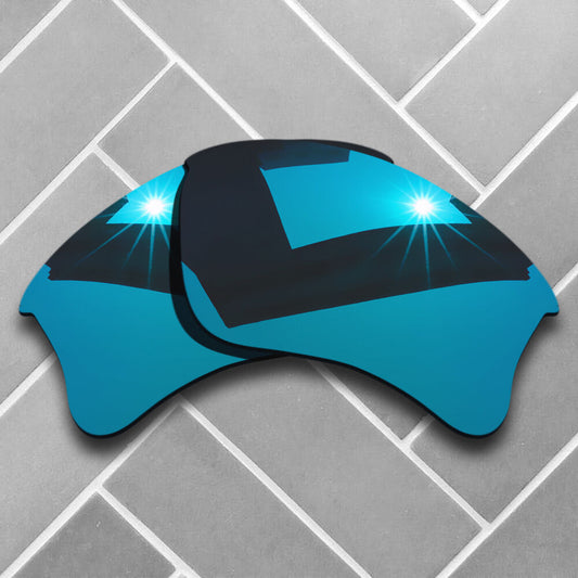 Polarized Sky Blue Mirrored Replacement Lenses for-Oakley Flak Jacket XLJ