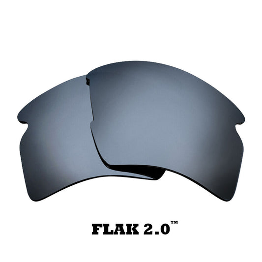 LenSwitch Polarized Replacement Lenses for Oakley Flak 2.0 XL Sunglasses Silver