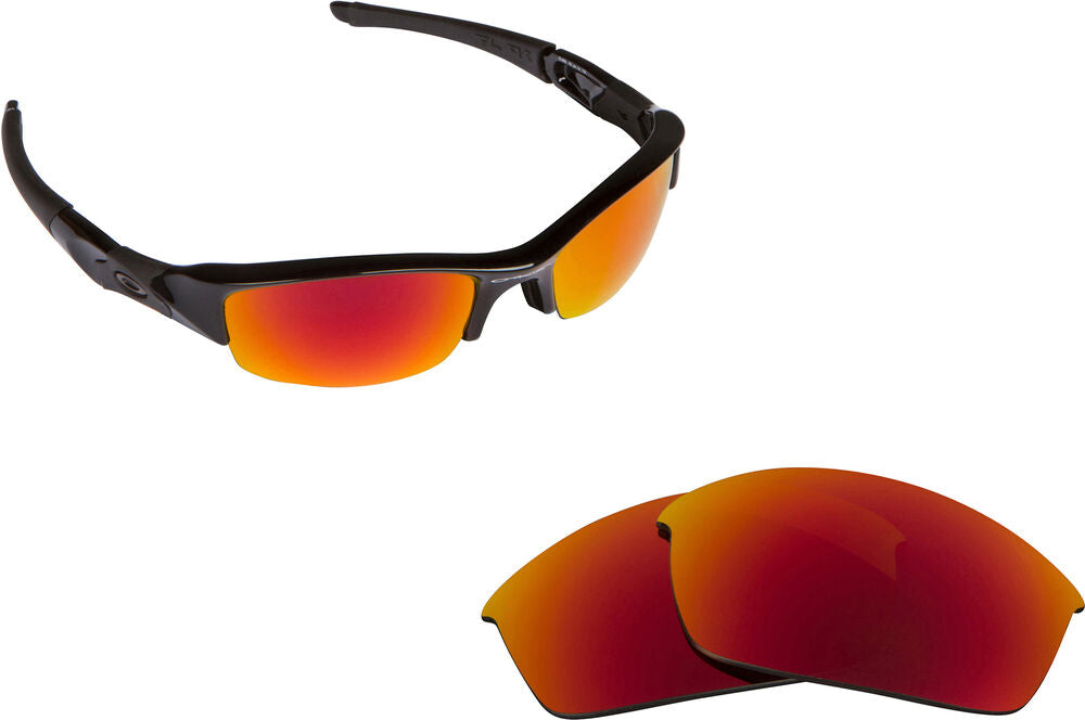 LenSwitch Replacement Lenses for Oakley Flak Jacket Sunglasses Red Mirror