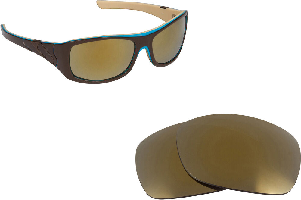 LenSwitch Replacement Lenses for Oakley Sideways Sunglasses Gold Mirror