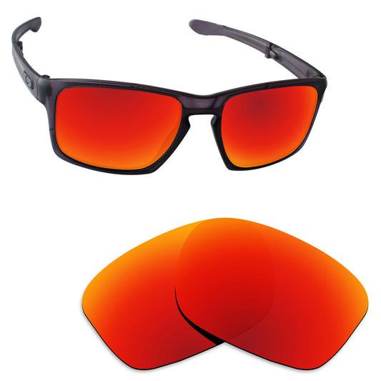Hawkry Polarized Replacement Lenses for-Oakley Sliver Asian Fit (AF) Orange Red