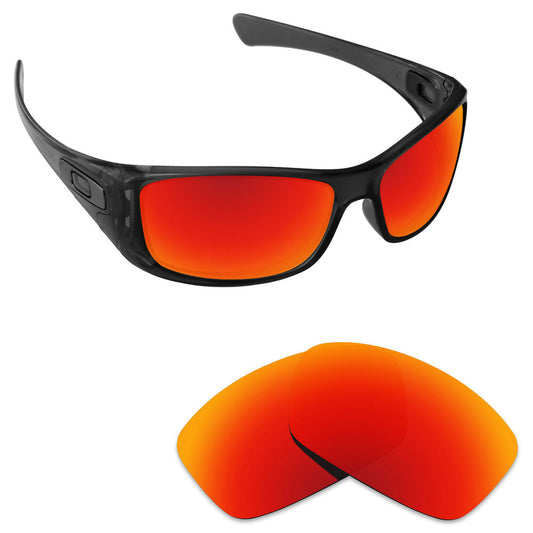 Hawkry Polycarbonate Replacement Lenses for-Oakley Hijinx Sunglass - Fire Red