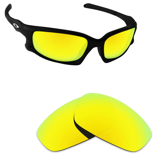 Hawkry Polarized Replacement Lenses for-Oakley Split Jacket Sunglass 24K Gold