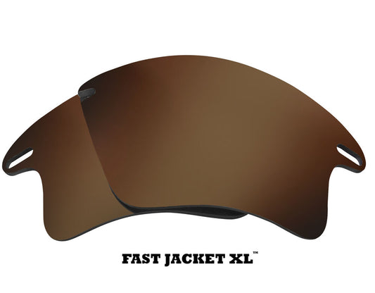 LenSwitch Polarized Replacement Lenses for Oakley Fast Jacket XL Sunglass Brown