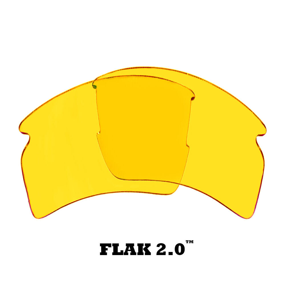 LenSwitch Replacement Lenses for Oakley Flak 2.0 XL Sunglasses Yellow