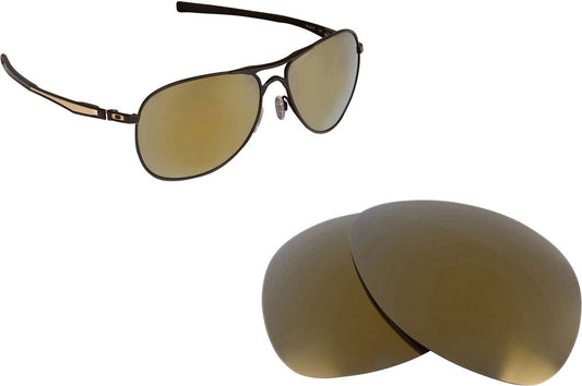 LenSwitch Polarized Replacement Lenses for Oakley Plaintiff Sunglasses Gold
