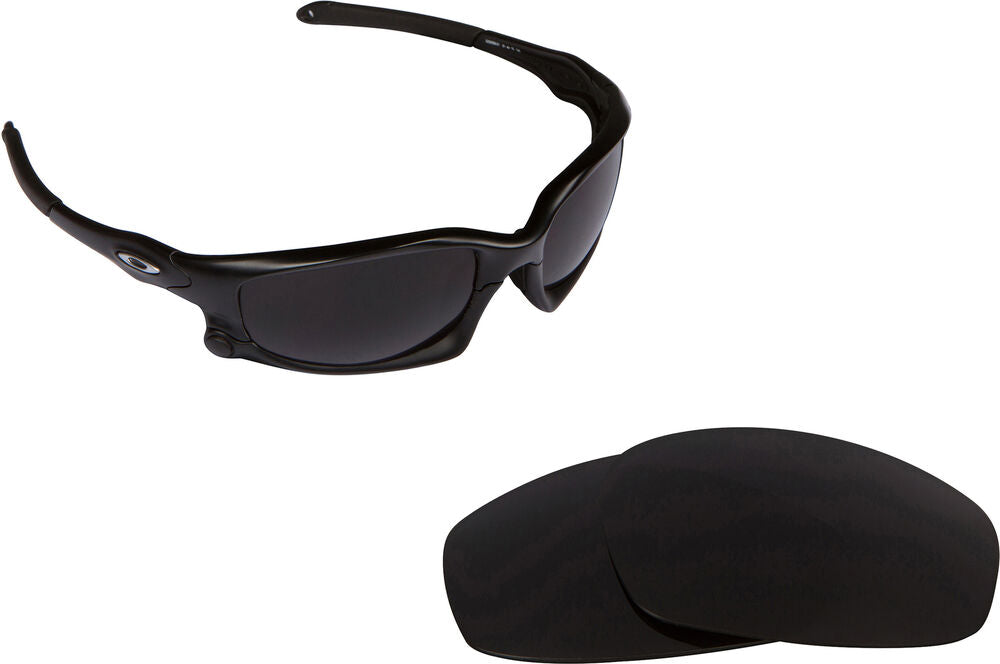 LenSwitch Replacement Lenses for Oakley Split Jacket Sunglasses Dark Black