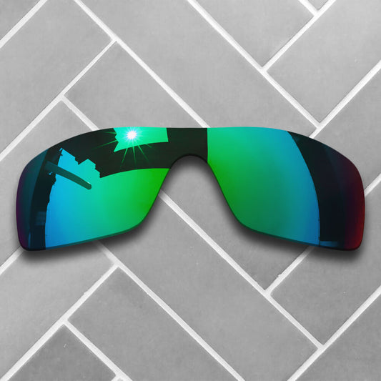 Polarized Jade Green Mirrored Sunglasses Replacement Lenses for-Oakley Batwolf