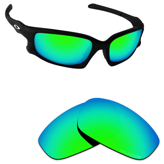 Hawkry SaltWater Proof Emerald Green Replacement Lenses for-Oakley Split Jacket