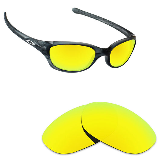 Hawkry Polarized Replacement Lense for-Oakley Fives 2.0 Sunglass 24K Gold Mirror