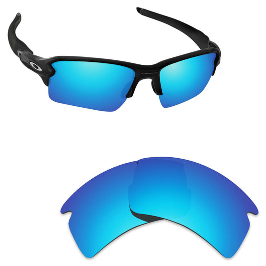 Hawkry Polarized Replacement Lenses for-Oakley Flak 2.0 XL Sunglass Ice Blue