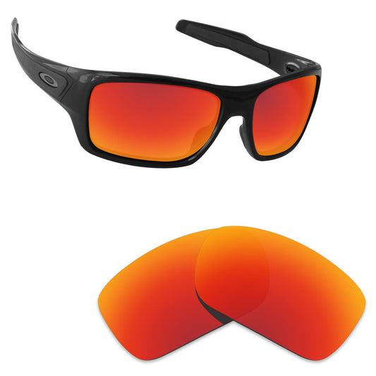 Hawkry Polarized Replacement Lenses for-Oakley Turbine Sunglass Orange Red