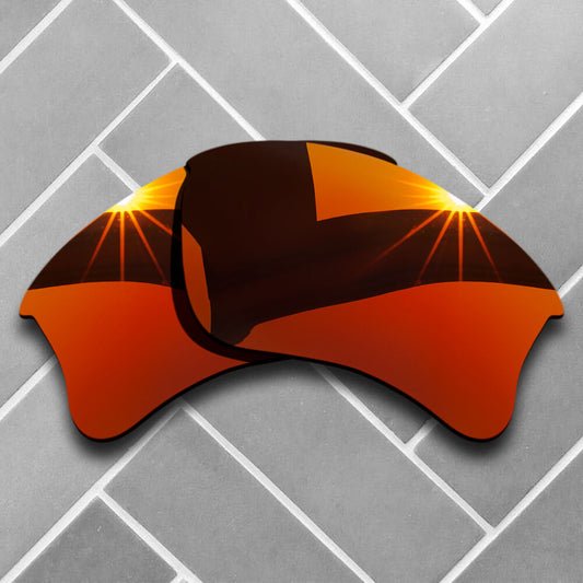 Polarized Fire Red Mirrored Replacement Lenses for-Oakley Flak Jacket XLJ