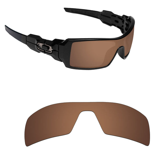 Hawkry Polarized Replacement Lenses for-Oakley Oil Rig Sunglass Bronze Brown