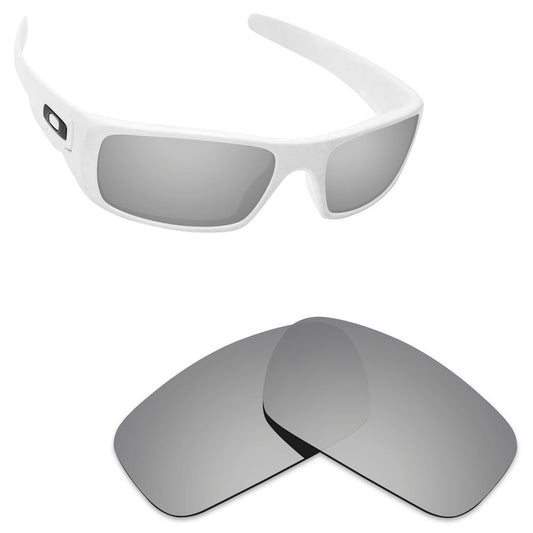 Hawkry Polarized Replacement Lenses for-Oakley Crankshaft Silver Titanium
