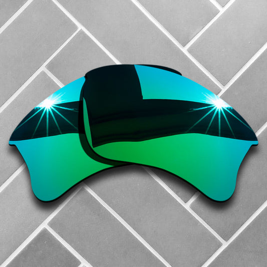 Polarized Jade Green Mirrored Replacement Lenses for-Oakley Flak Jacket XLJ