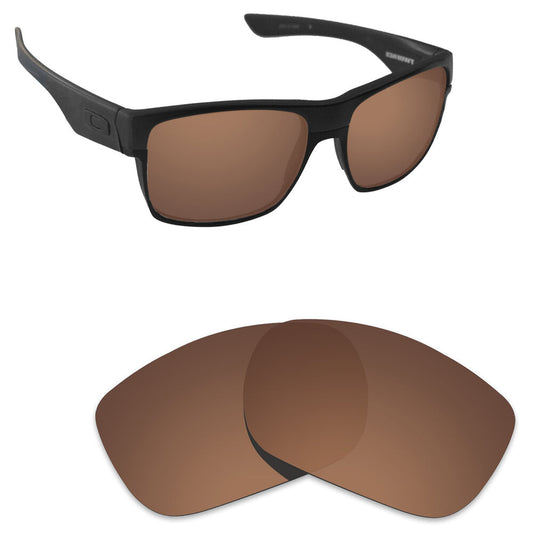 Hawkry Polarized Replacement Lenses for-Oakley TwoFace Sunglass Bronze Brown