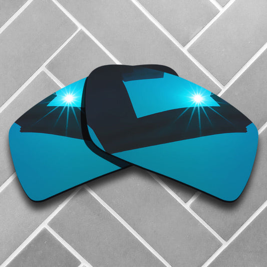 Polarized Sky Blue Mirrored Sunglasses Replacement Lenses for-Oakley Gascan