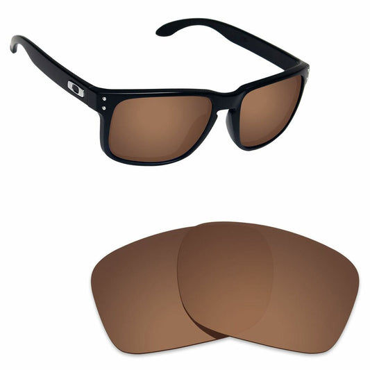 Hawkry Polarized Replacement Lenses for-Oakley Holbrook Sunglass Bronze Brown