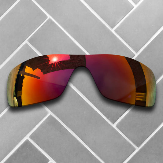 Polarized Magenta Red Mirrored Sunglasses Replacement Lenses for-Oakley Batwolf