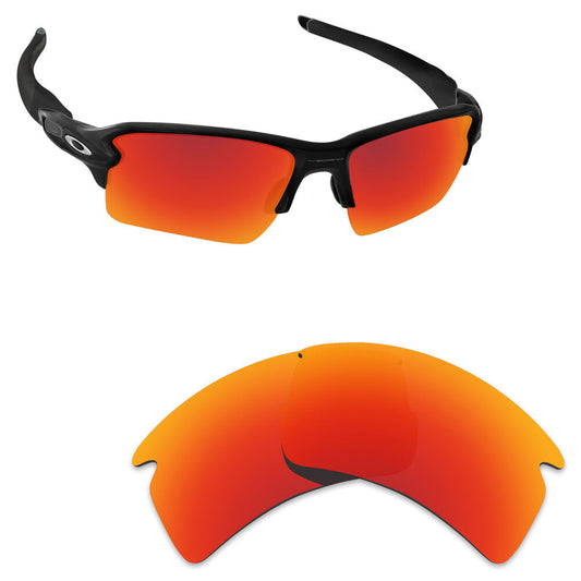 Hawkry Polarized Replacement Lenses for-Oakley Flak 2.0 XL Sunglass Orange Red