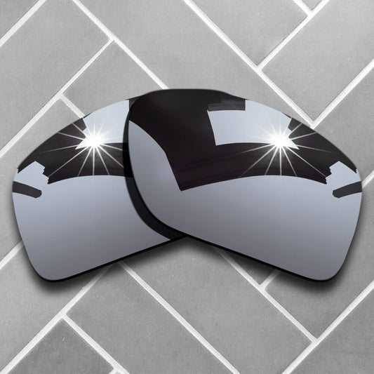 Polarized Silver Chrome Mirror Replacement Lenses for-Oakley Big Taco
