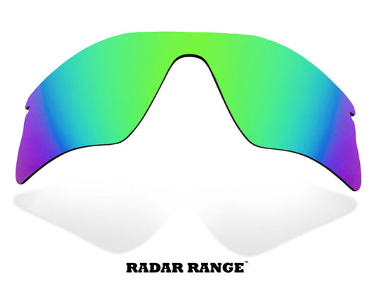 LenSwitch Replacement Lenses for Oakley Radar Range Sunglasses Green Mirror