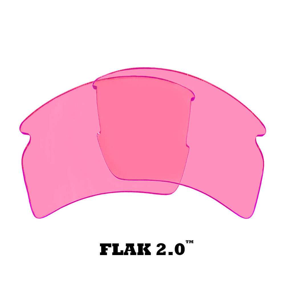 LenSwitch Polarized Replacement Lenses for Oakley Flak 2.0 XL Sunglasses Pink