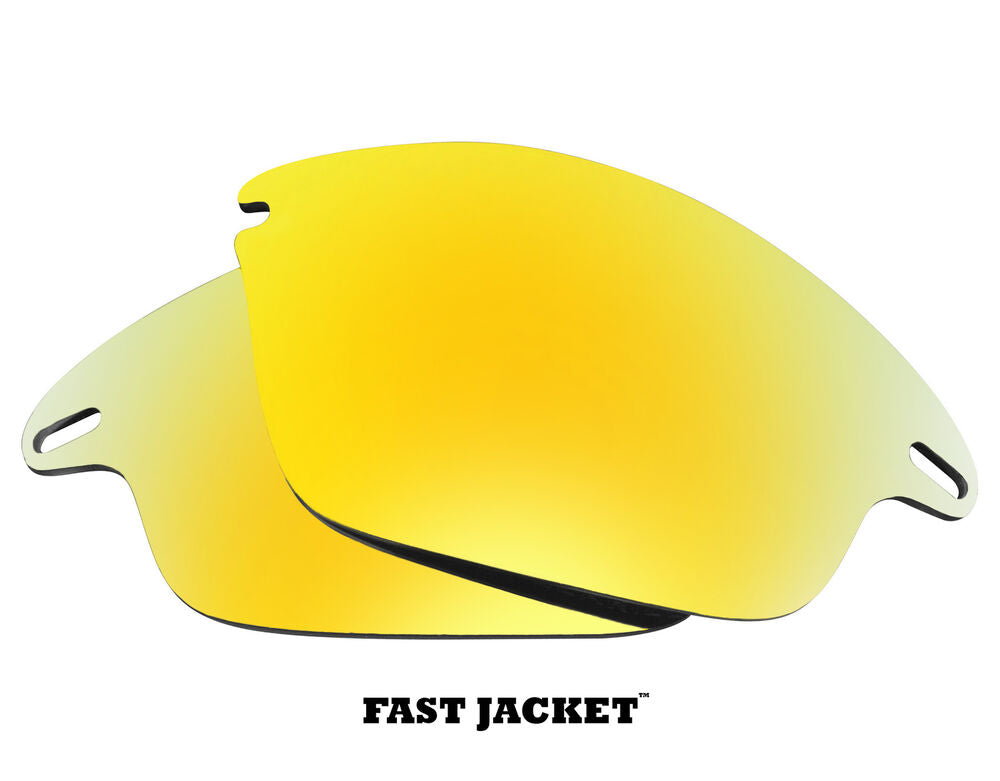 LenSwitch Replacement Lenses for Oakley Fast Jacket Sunglasses Gold Mirror