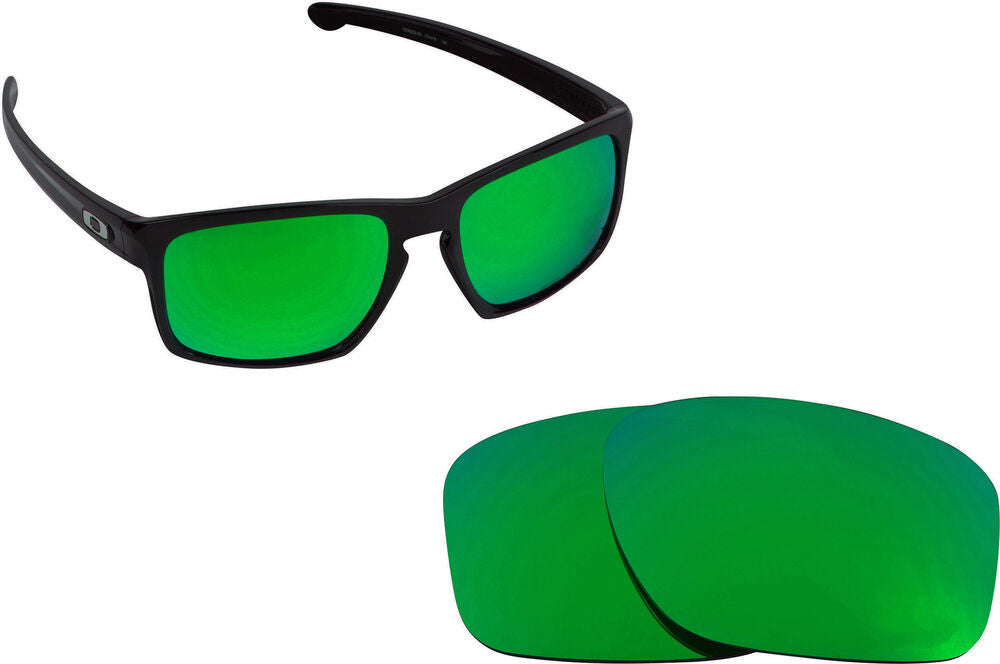 LenSwitch Replacement Lenses for Oakley Sliver Sunglasses Green Mirror