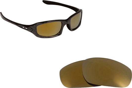 LenSwitch Polarized Replacement Lenses for Oakley Fives 2009 Sunglasses Gold