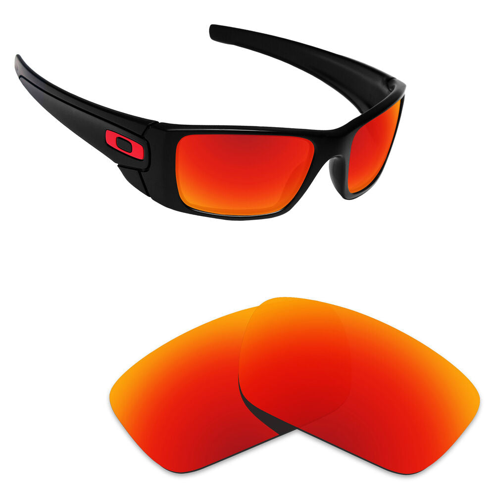 Hawkry Polycarbonate Replacement Lenses for-Oakley Fuel Cell Sunglass -Fire Red