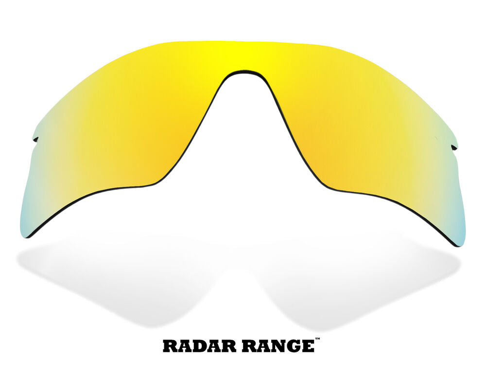 LenSwitch Replacement Lenses for Oakley Radar Range Sunglasses Gold Mirror