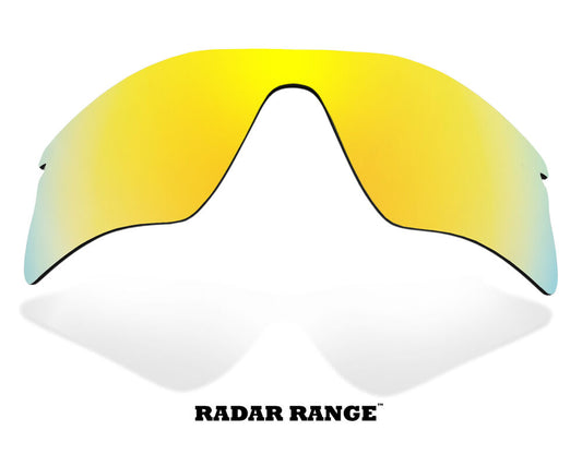 LenSwitch Replacement Lenses for Oakley Radar Range Sunglasses Gold Mirror