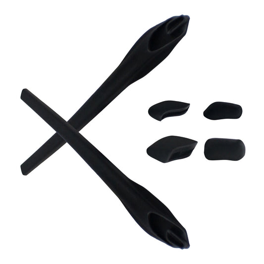 Hawkry Replacement Earsocks & Nose Pad For-Oakley Flak 2.0 Asian Fit (AF) -Black