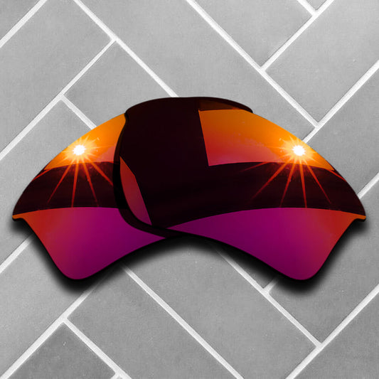 Polarized Magenta Red Mirrored Replacement Lenses for-Oakley Half Jacket 2.0 XL