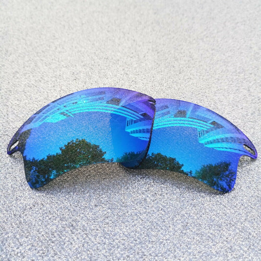 2 Sets Ice Blue Polarized Replacement Lenses For-Oakley Fast Jacket XL Sunglass