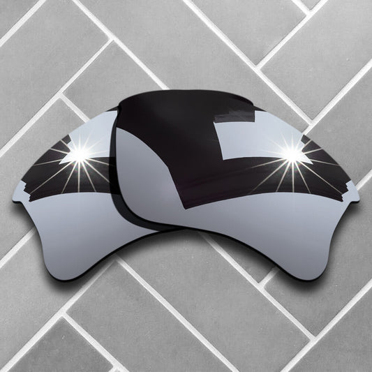 Polarized Silver Chrome Mirrored Replacement Lenses for-Oakley Flak Jacket XLJ