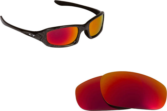 LenSwitch Polarized Replacement Lenses for Oakley Fives 2009 Sunglasses Red
