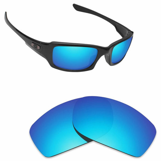 Scratch Proof Replacement Lenses for-Oakley Fives Squared Ice Blue Polarized