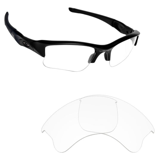 Hawkry Replacement Lenses for-Oakley Flak Jacket XLJ HD Clear