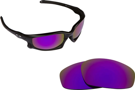LenSwitch Replacement Lenses for Oakley Wind Jacket Sunglasses Purple Mirror