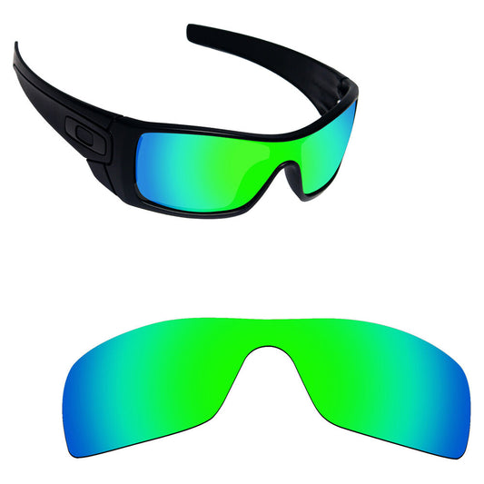 Hawkry Polarized Replacement Lenses for-Oakley Batwolf Sunglass Green Mirror